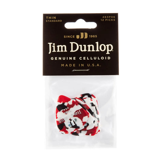 Jim Dunlop Confetti Celluloid Player Pack Thin Q/P12 Guitar Picks