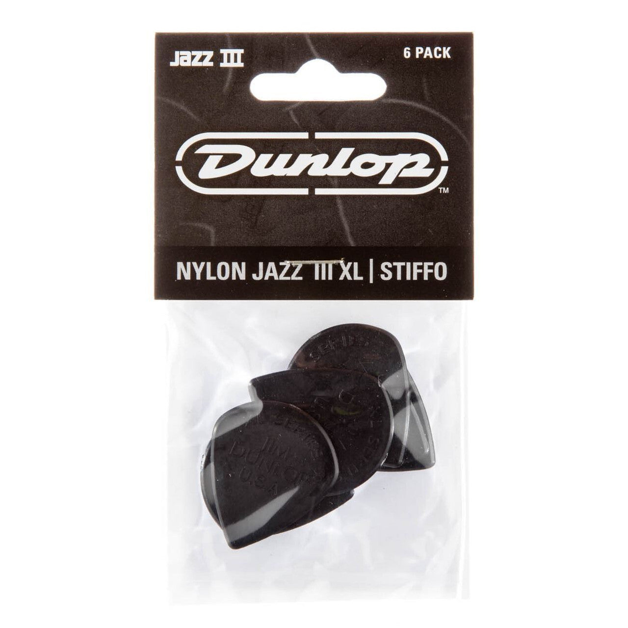 Dunlop Nylon Jazz III XL Red Player Pack Guitar Pick 6 Pack