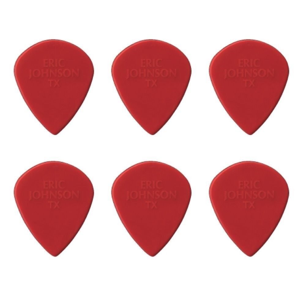 6 x Eric Johnson Red Jazz III Nylon Guitar Picks 47PEJ3N Jazz 3