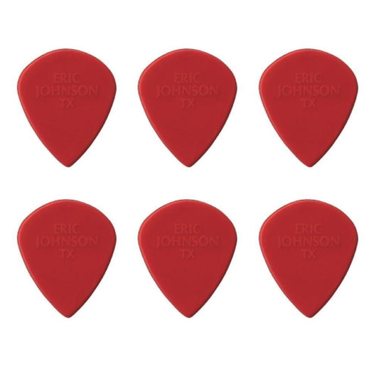 6 x Eric Johnson Red Jazz III Nylon Guitar Picks 47PEJ3N Jazz 3