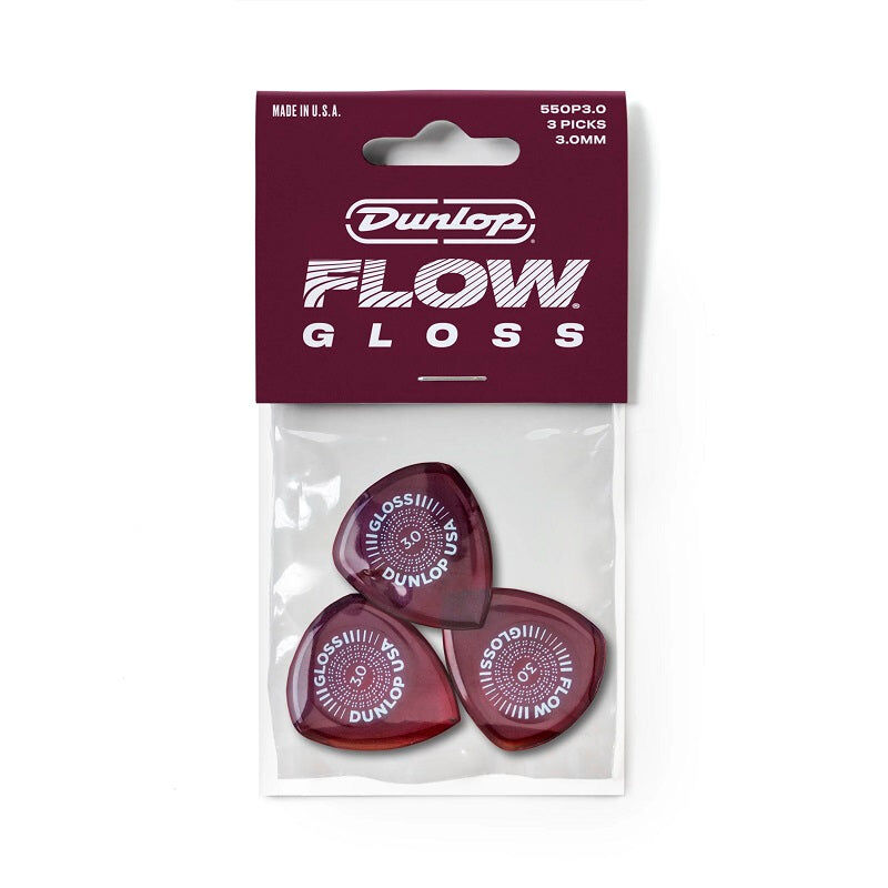 Jim Dunlop Flow Gloss 3.0mm Players Pack - Set of 3 Picks — view 4