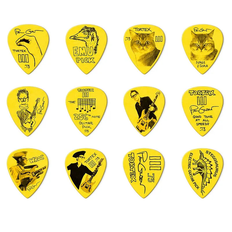 Jim Dunlop Paul Gilbert Custom Tortex TIII 12-Pick Set .73mm