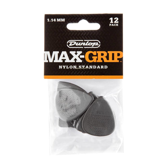 Dunlop Max-Grip Standard Guitar Pick 12-Pack - Grey (1.14mm)