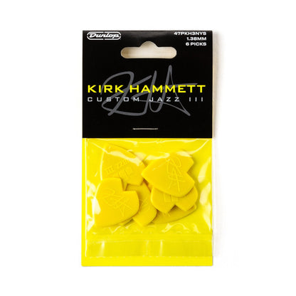 JIM DUNLOP Yellow Glitter Kirk Hammett Custom Jazz III Guitar Pick Player's Pack. — view 4