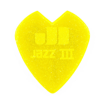JIM DUNLOP Yellow Glitter Kirk Hammett Custom Jazz III Guitar Pick Player's Pack. — view 2