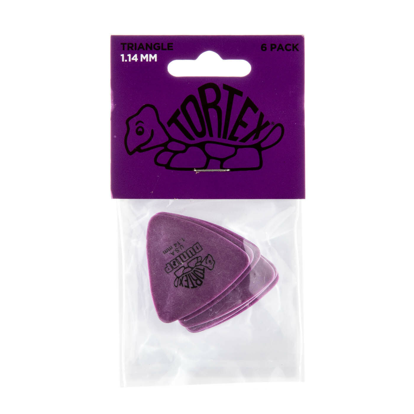 Jim Dunlop Tortex Triangle 1.14mm Players Pack Bag Of 6 Picks 431P