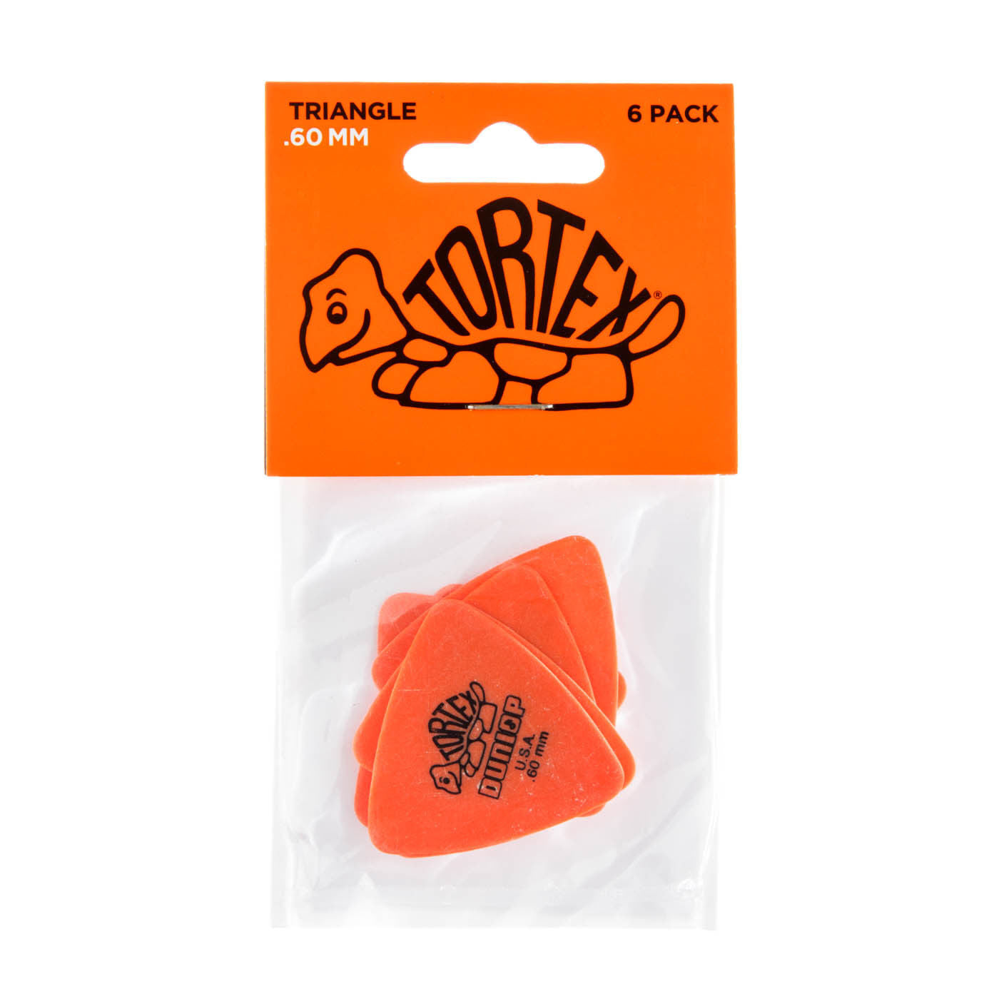 Jim Dunlop Tortex Triangle 0.60mm Players Pack Bag Of 6 Picks 431P