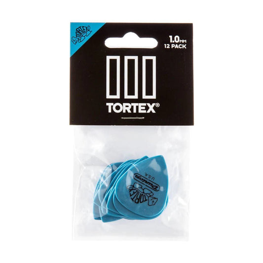 Dunlop Tortex T3 Guitar Pick 12-Pack - Blue (1.00mm)