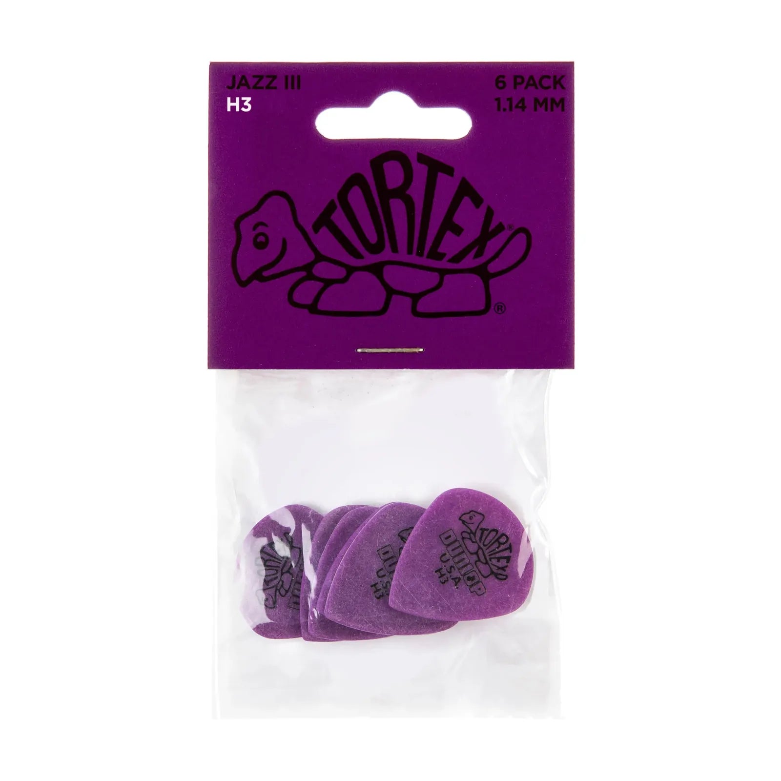 Jim Dunlop Tortex Jazz H3 Player Pack Guitar Picks 1.14 mm