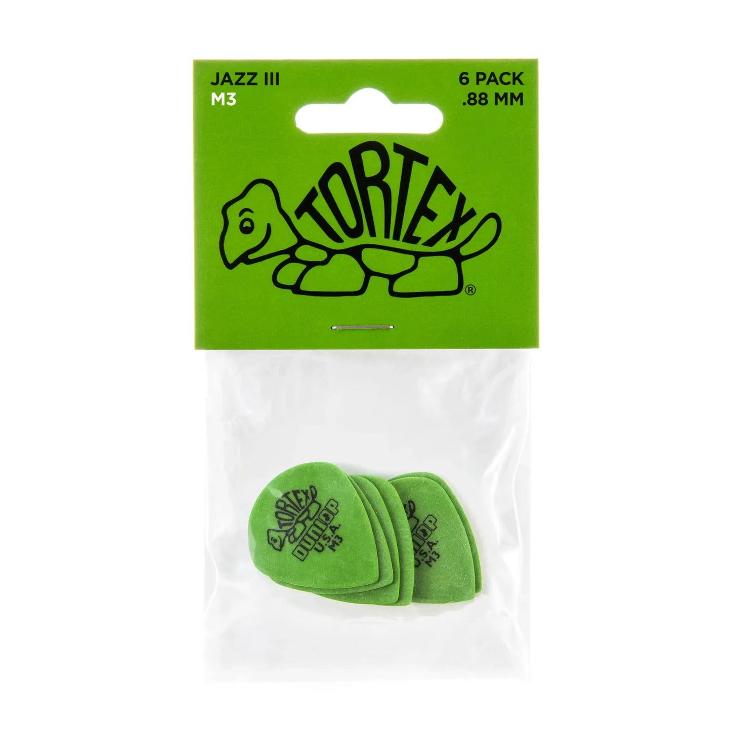 Jim Dunlop Tortex Jazz M3 Player Pack Guitar Picks 0.88mm