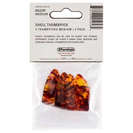 Jim Dunlop JPTPMS Medium Shell Thumbpicks Players Pack (4 Picks)