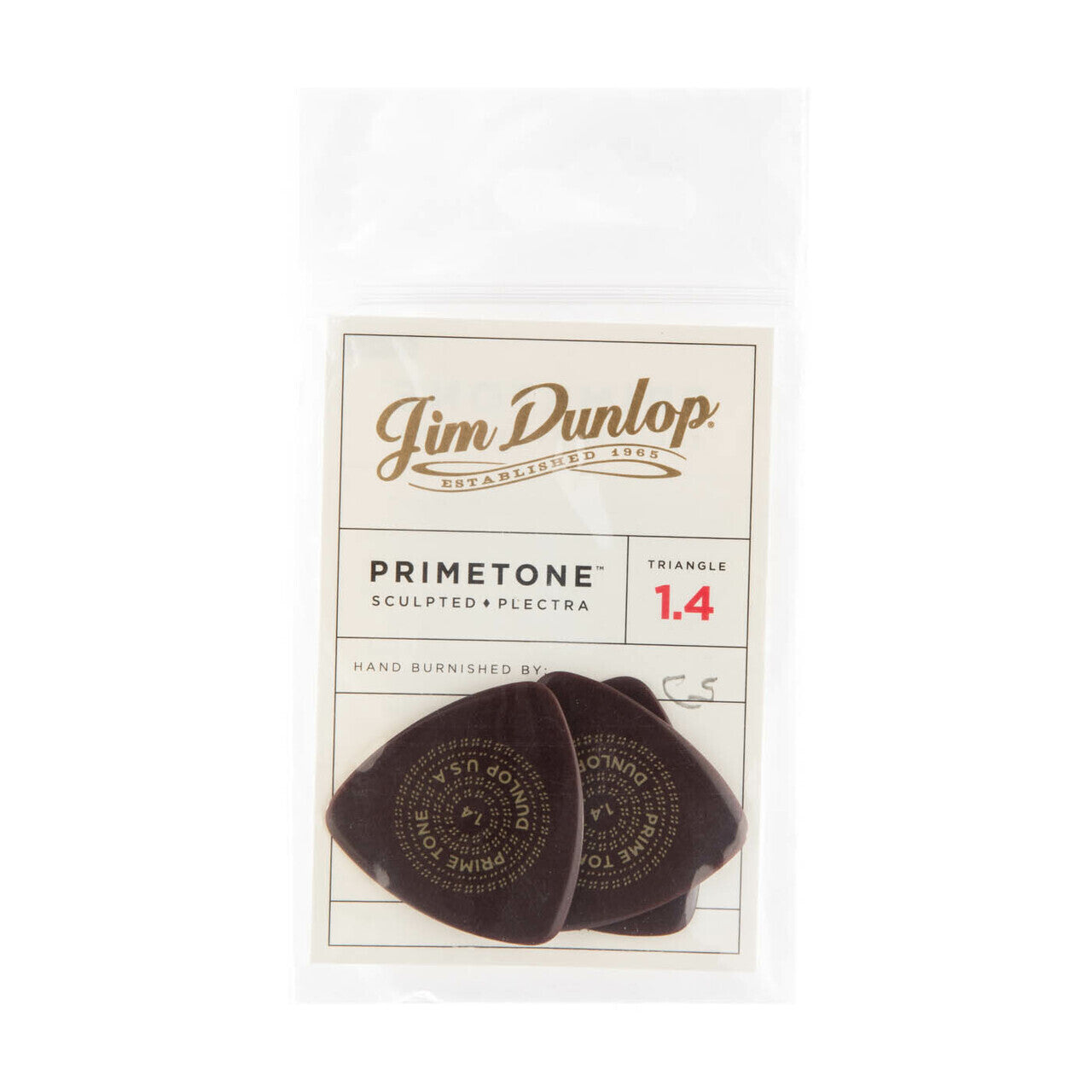 Dunlop 1.4mm Primetone Triangle Guitar Pick Player Pack - 3 Pack