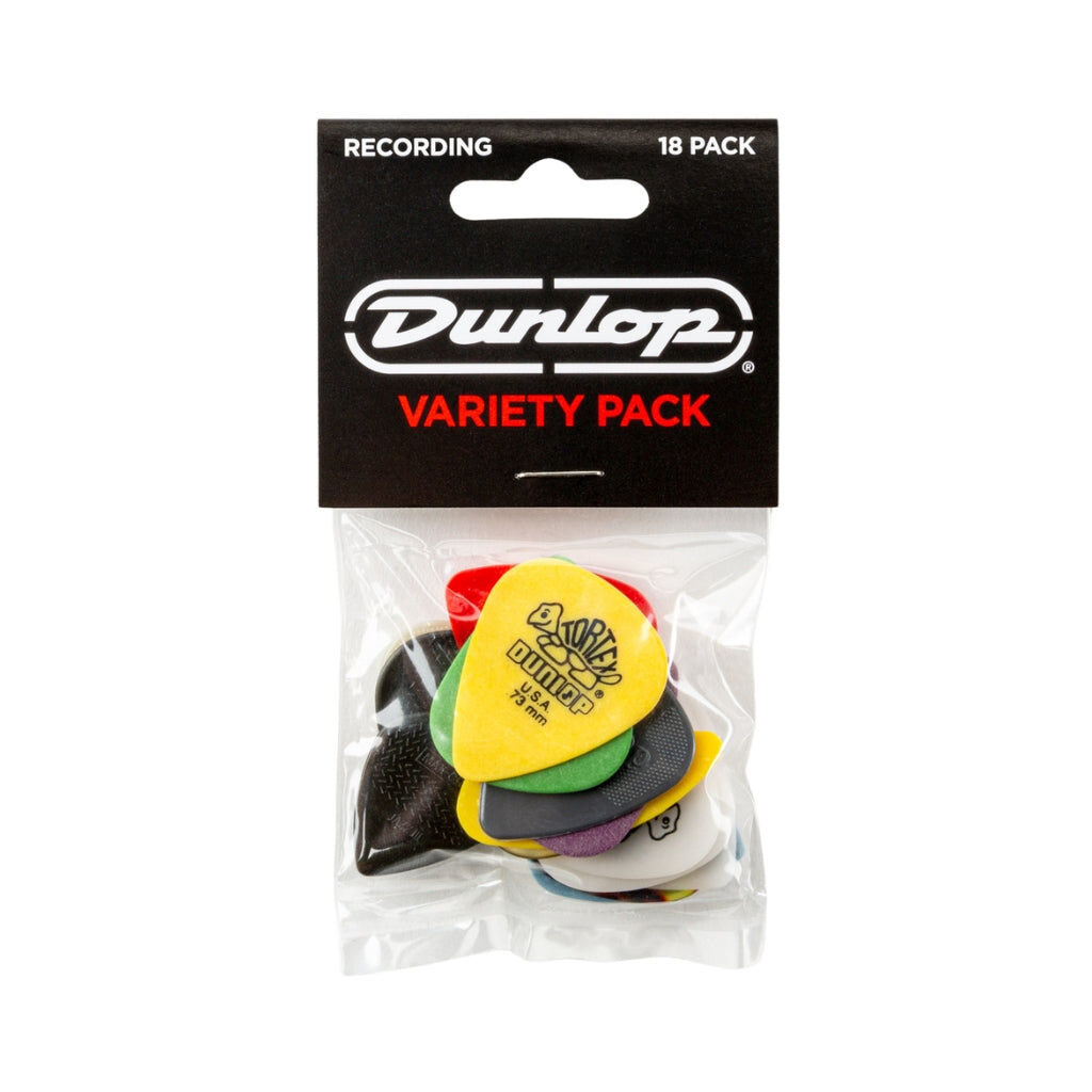 Dunlop PVP120 Recording Pick Variety Pack - 18 Picks, Multiple Materials and Gauges for Studio Work