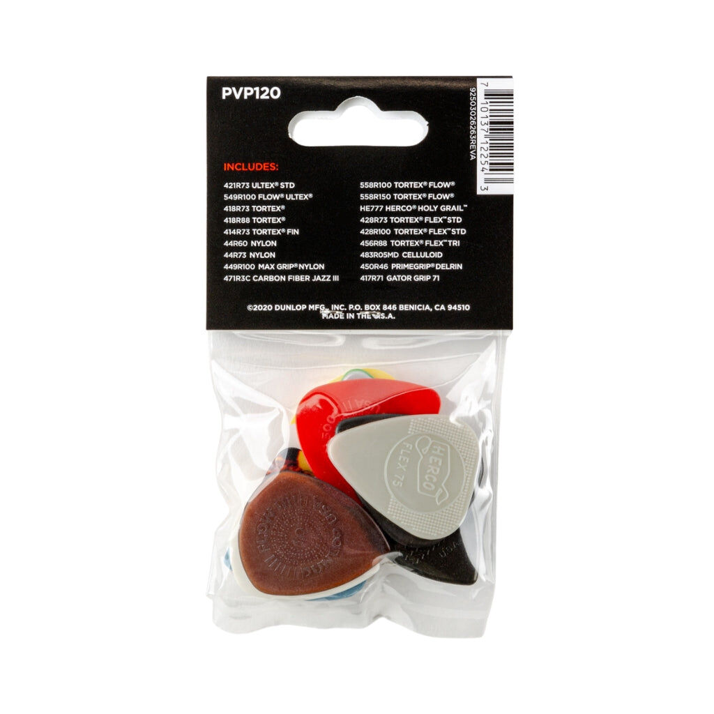 Dunlop PVP120 Recording Pick Variety Pack - 18 Picks, Multiple Materials and Gauges for Studio Work — view 2