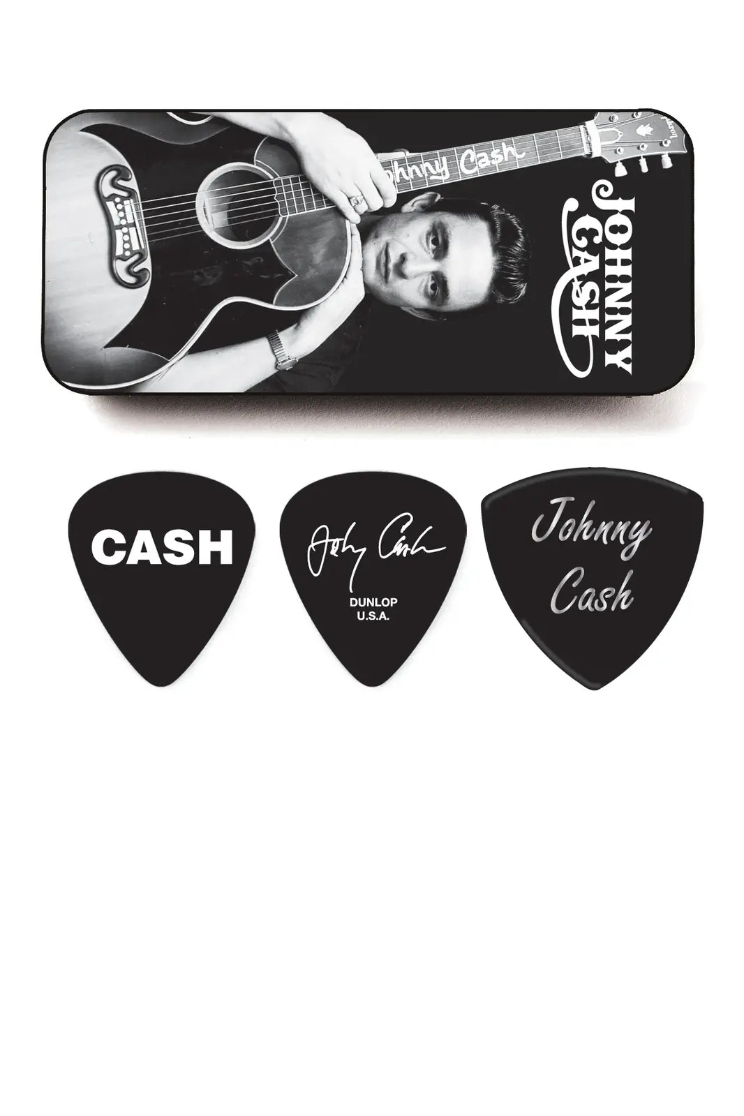 Jim Dunlop Johnny Cash Memphis Medium Guitar Pick Tin