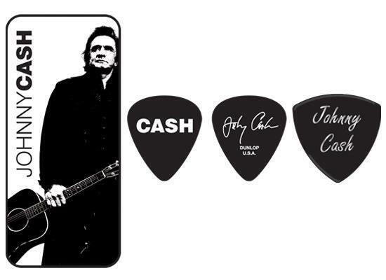 Jim Dunlop Johnny Cash Legend Pick Tin Includes 6 Tortex Medium Picks