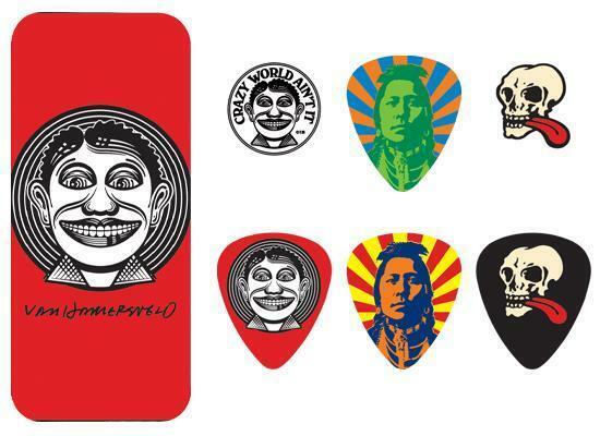 JIM DUNLOP Van Hamersveld Johnny Face Pick Tin Inc 6 Tortex Medium Picks