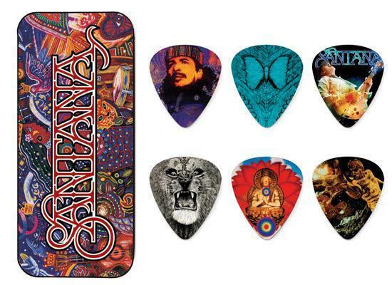 JIM DUNLOP Santana Collector's Pick Tin Includes 6 Tortex Medium Picks
