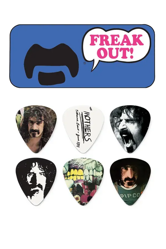 Jim Dunlop Frank Zappa Blue Medium Pick Tin - 6 Picks, Collectors Series