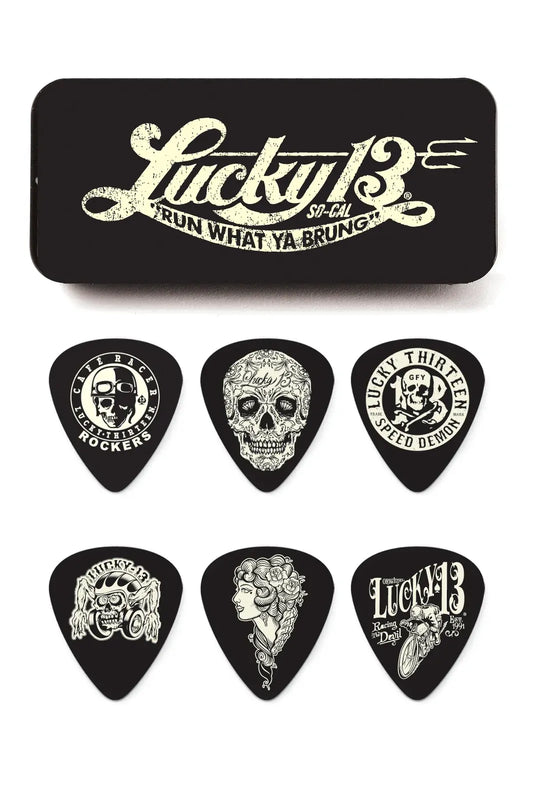 Jim Dunlop Lucky 13 Collector's Pick Tin .73mm Q/P06