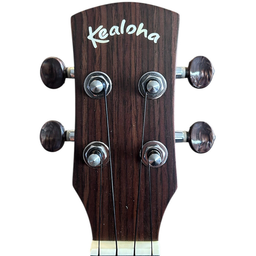 Kealoha JU-Series Koa Wood Tenor Ukulele with Offset Design and Padded Gig Bag — view 2
