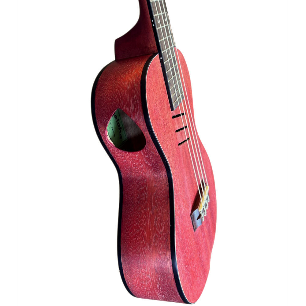Kealoha JU-Series Concert Ukulele with Offset Design, Red Stain Finish — view 3