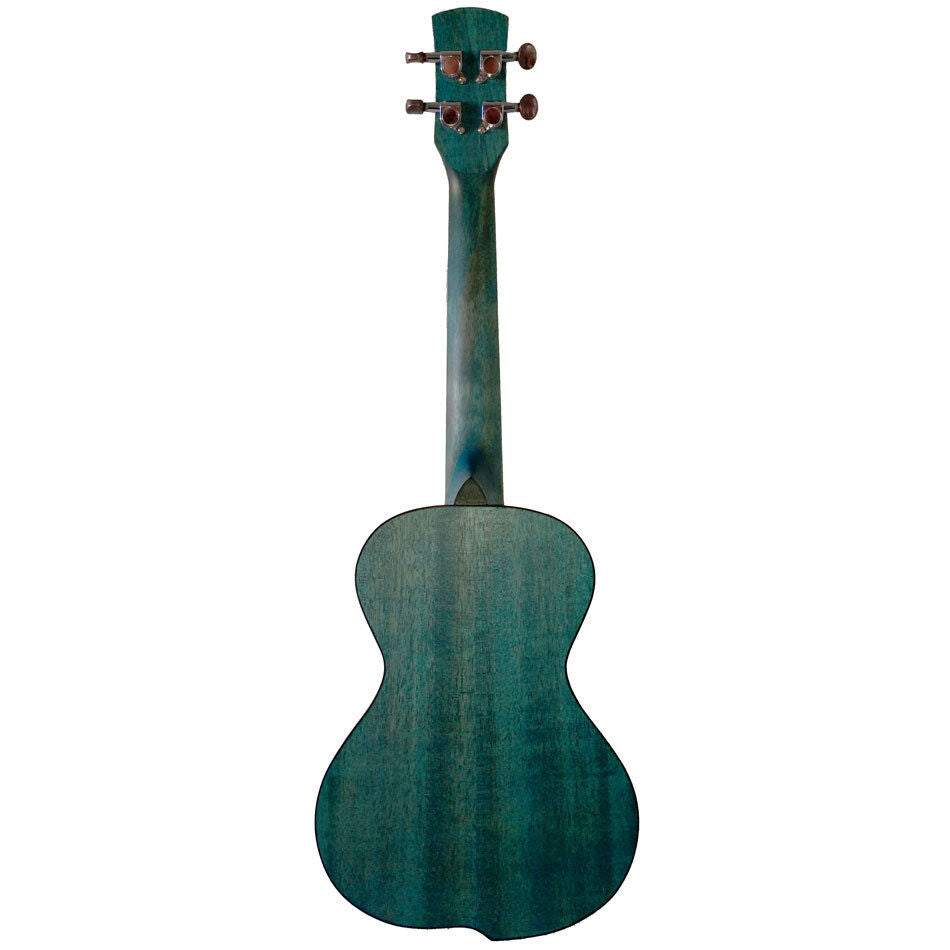 Kealoha JU-Series Tenor Ukulele with Offset Body Design in Stained Ocean Blue — view 2