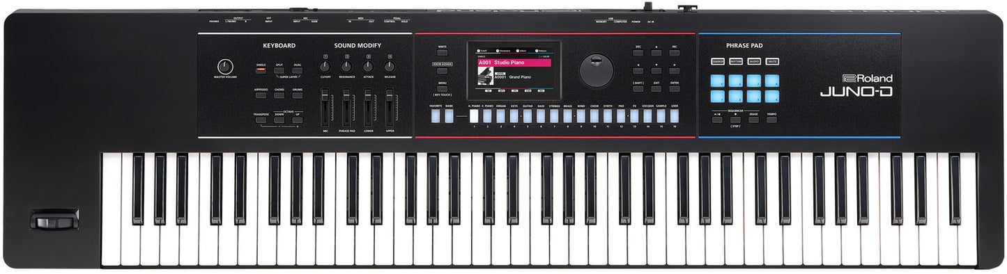ROLAND JUNO-D 76-Key Synthesizer - Portable Pro Sound Engine with 8-Track Sequencer and Extensive Sound Library — view 2