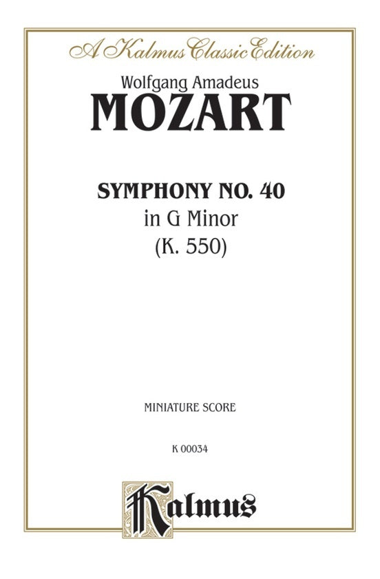 Symphony No 40 K550