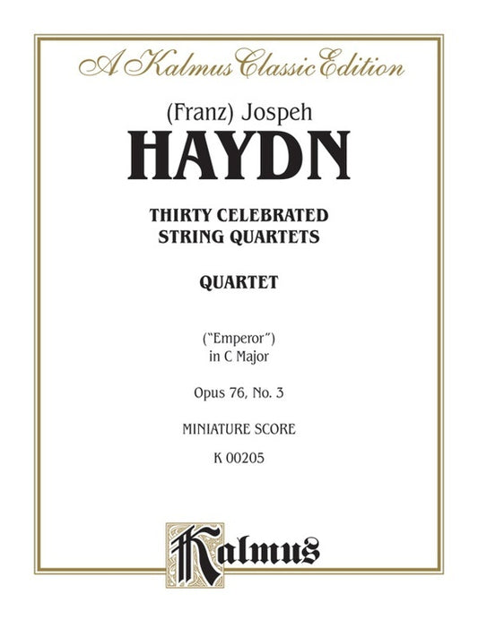 String Quartet Op 76 No 3 - Chamber Sheet Music