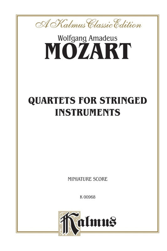 String Quartet K80 K155 K156 Miniscore Chamber Sheet Music