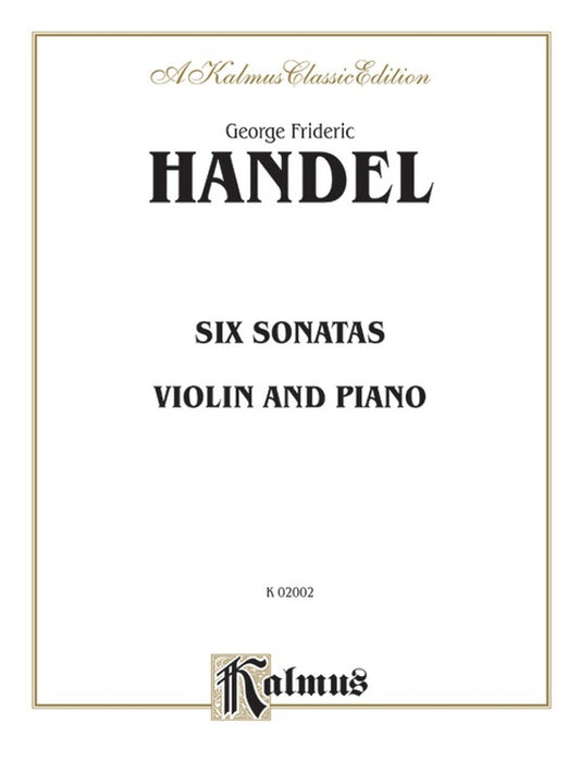 Sonatas 6 for Violin and Piano Sheet Music