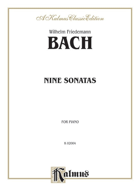 WF Bach Nine Sonatas for Piano Sheet Music