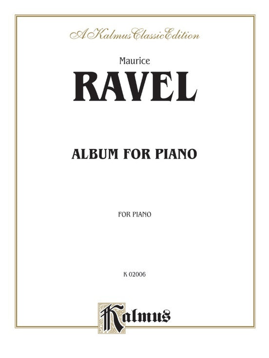 Ravel Album For Piano