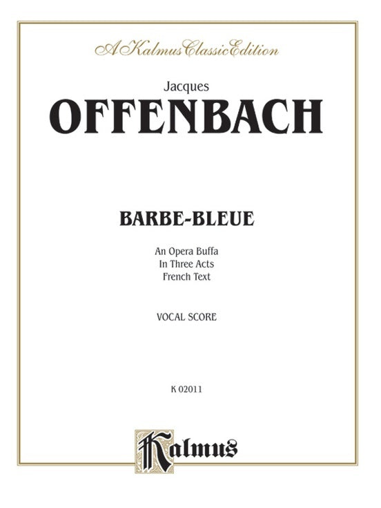 Barbe Bleue Vocal Sheet Music