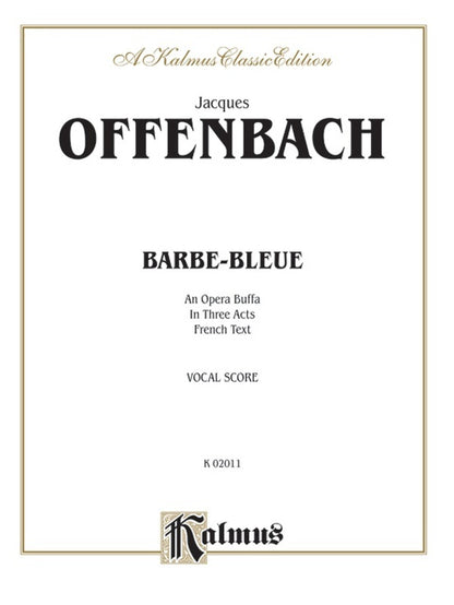 Barbe Bleue Vocal Sheet Music