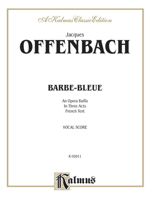 Barbe Bleue Vocal Sheet Music