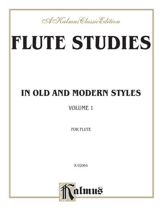 Flute Studies In Old And Modern Styles Book 1