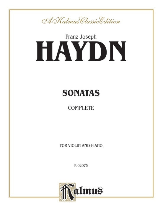 Sonatas Complete No 1-8 Violin and Piano Sheet Music