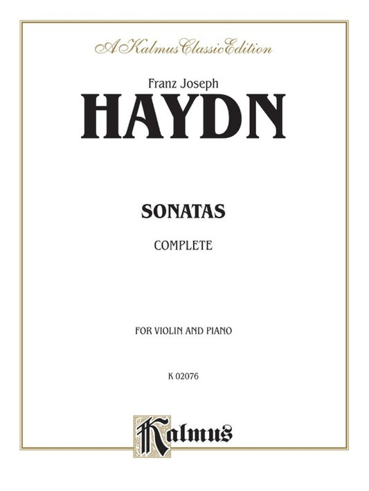 Sonatas Complete No 1-8 Violin and Piano Sheet Music