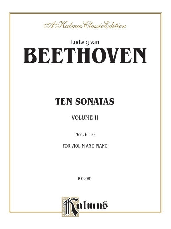 Violin Sonatas 10 BK 2 Sheet Music