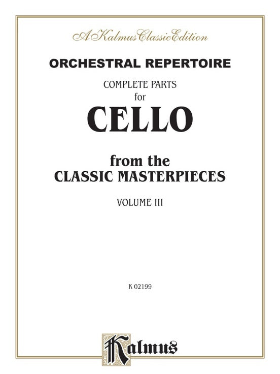 Cello Masterpieces Book 3