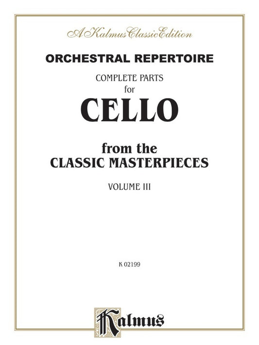Cello Masterpieces Book 3