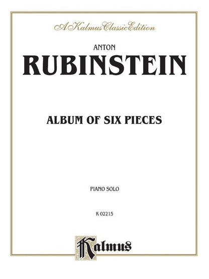 Album of Six Pieces for Piano Sheet Music