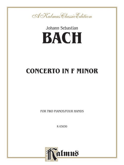 Concerto BWV1056 F Min 2P4H