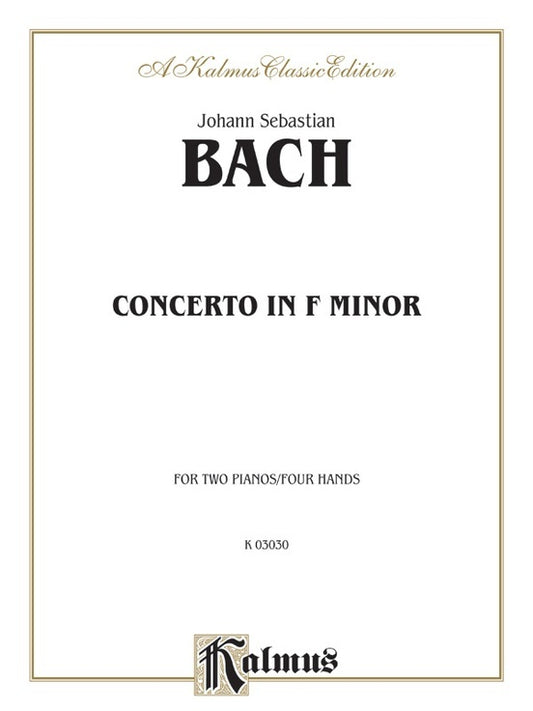 Concerto BWV1056 F Min 2P4H