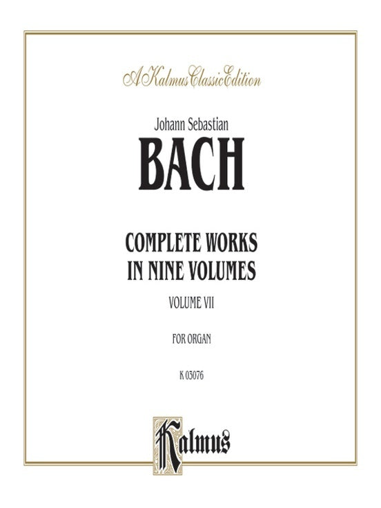 Bach Complete Organ Works Book 7