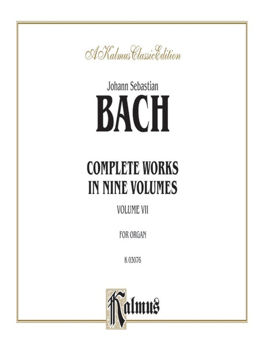 Bach Complete Organ Works Book 7