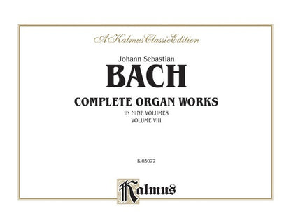 Bach Complete Organ Works Book 8