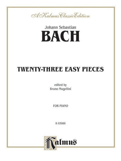 Bach 23 Easy Pieces Piano Sheet Music (Mugellini Edition)